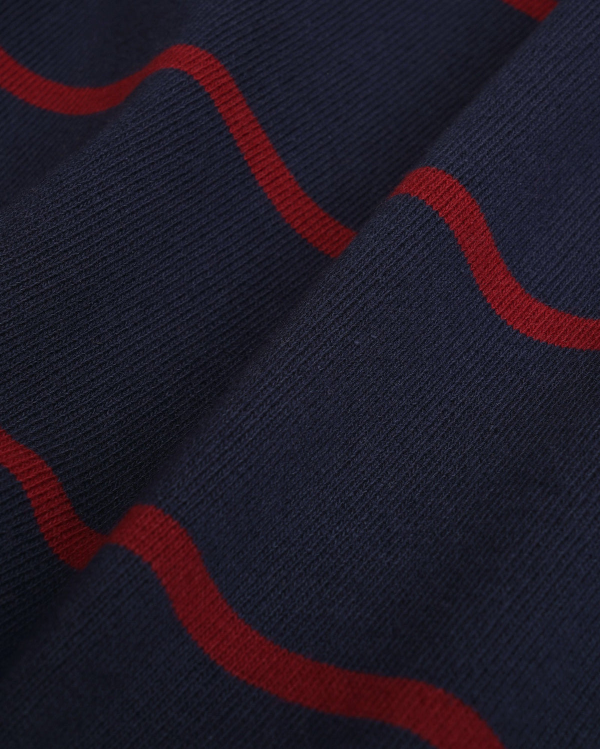 Sporty & Rich Serif Logo Rugby Polo - Navy/White/Merlot