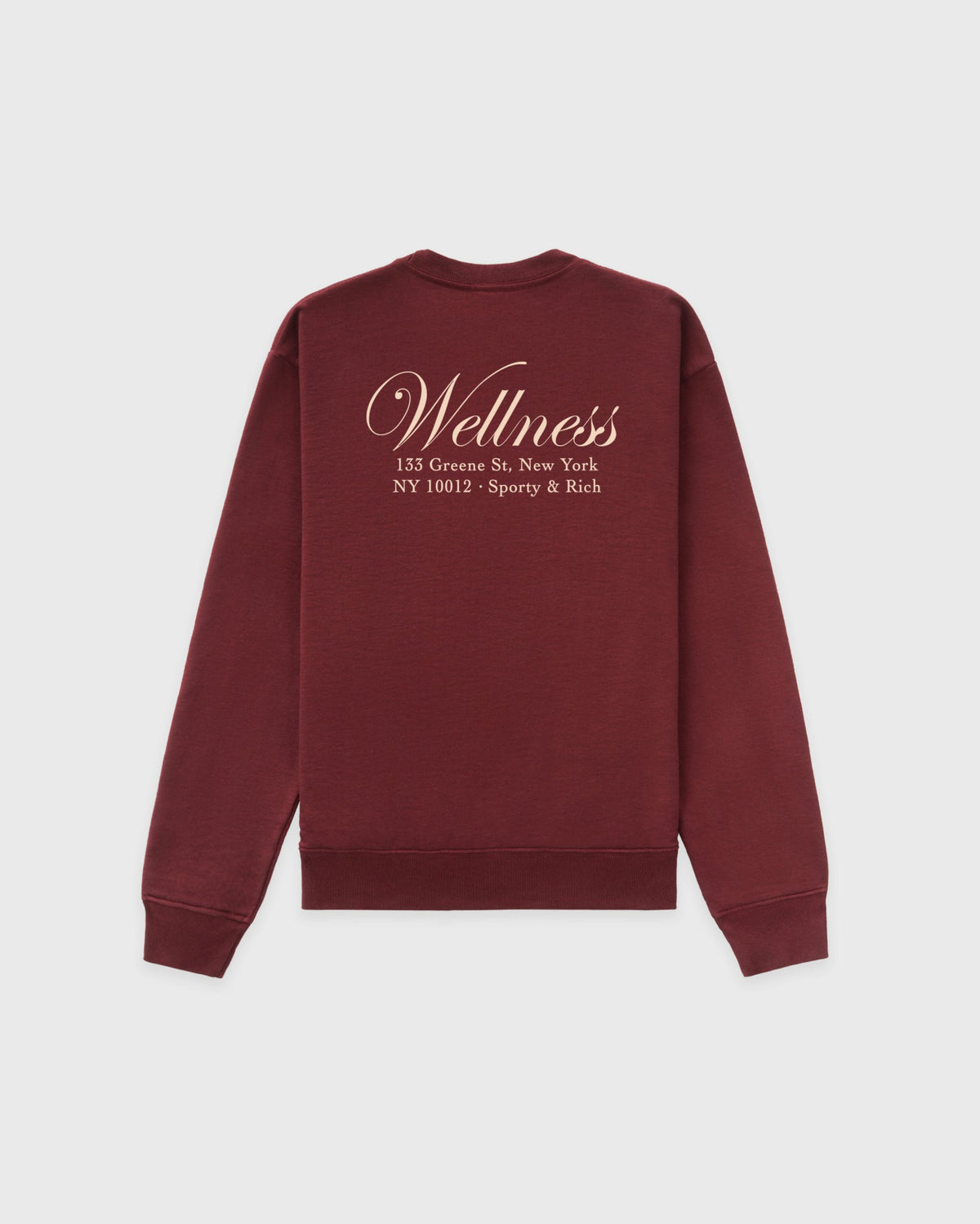 Sporty & Rich Soho Crewneck - Merlot/Cream