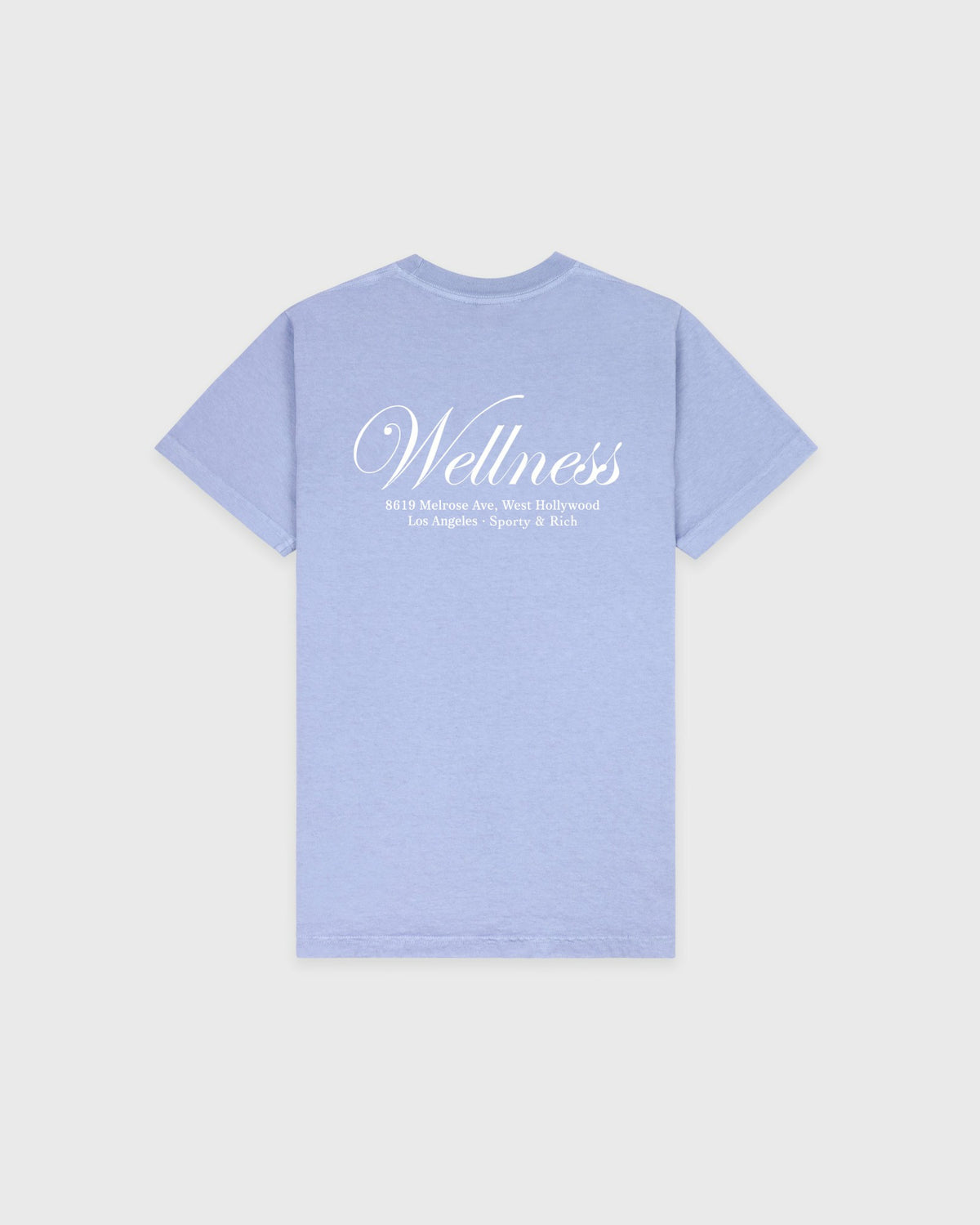 Sporty & Rich Avenue T-Shirt - Periwinkle/White