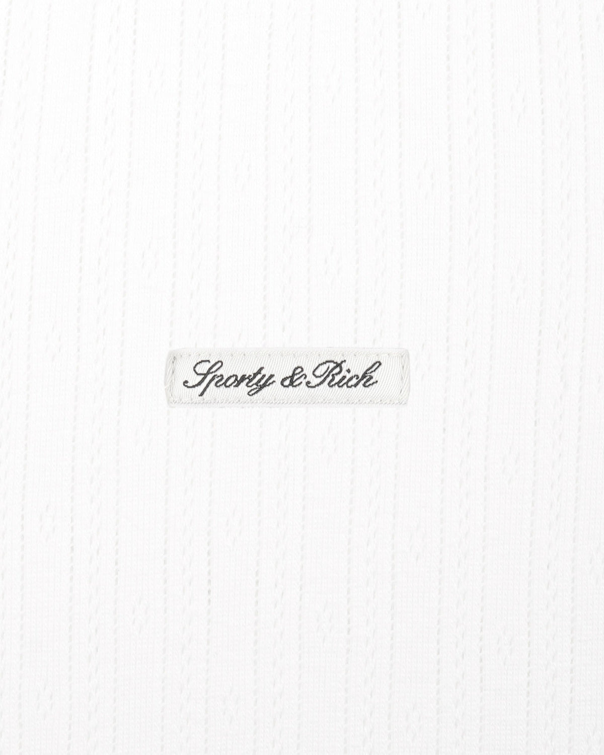 Sporty & Rich Signature Logo Pointelle Tank - White