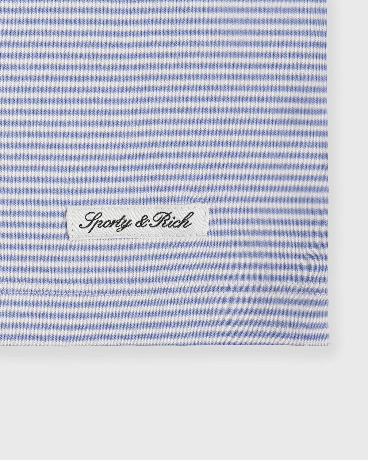 Sporty & Rich Signature Logo House Tank - Periwinkle Stripe