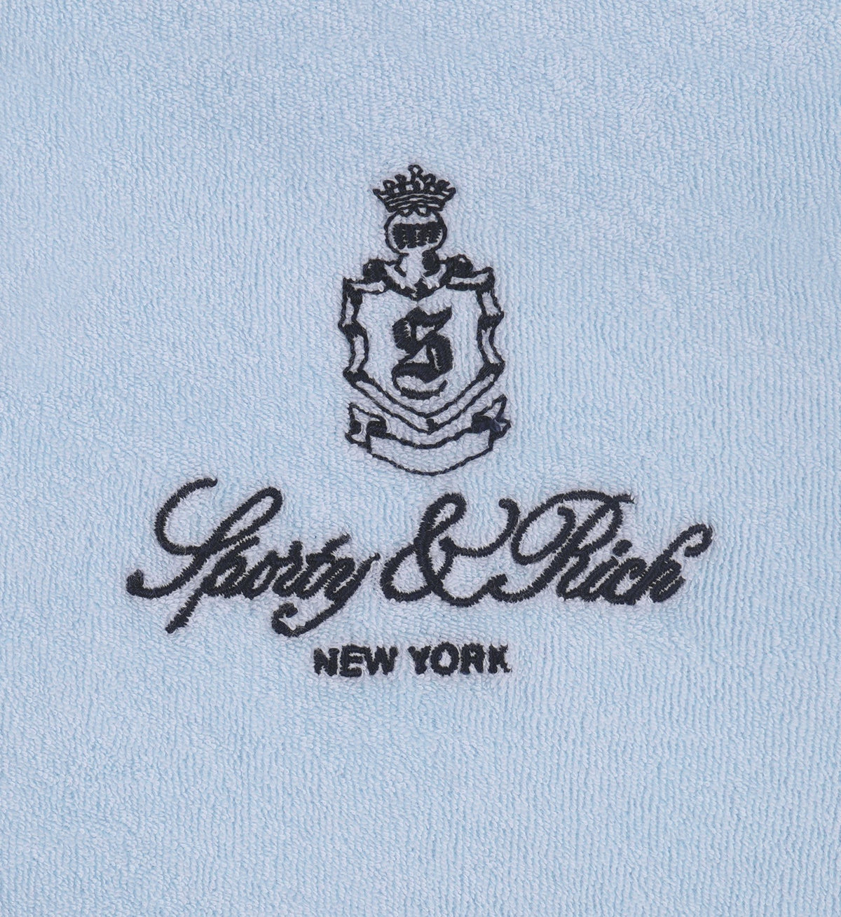 Sporty & Rich Vendome Terry Polo - Ciel/Navy