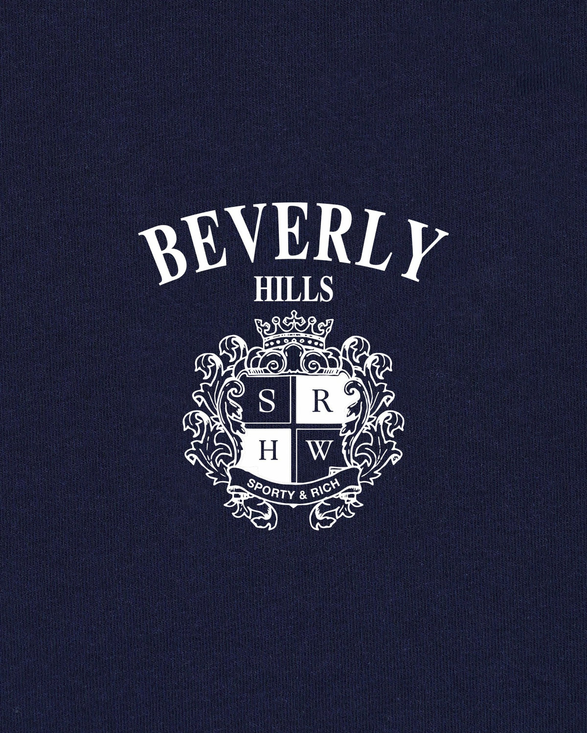 Sporty & Rich BH Crest Wide Sweatpant - Navy/White