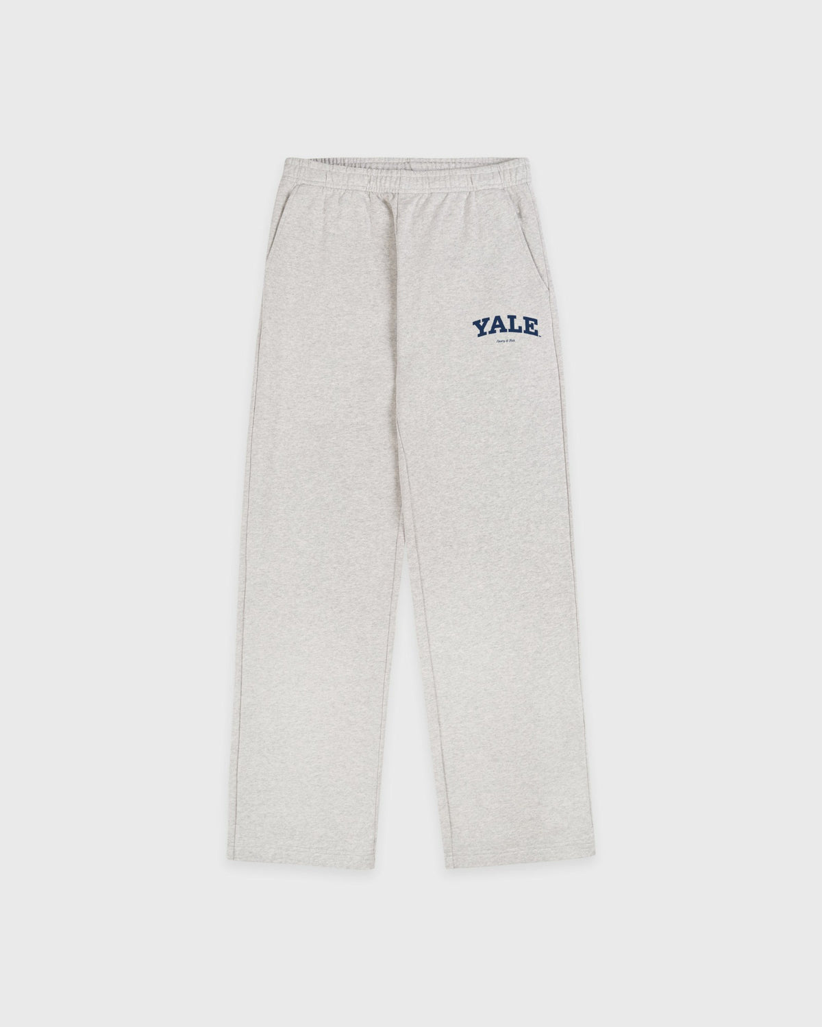 Sporty & Rich Yale Classic Wide Sweatpant - Heather Gray/Navy