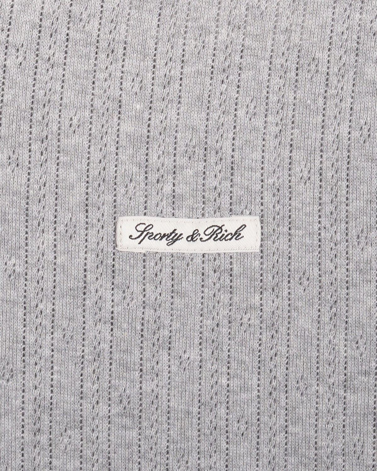 Sporty & Rich Signature Logo Pointelle Trousers - Heather Gray