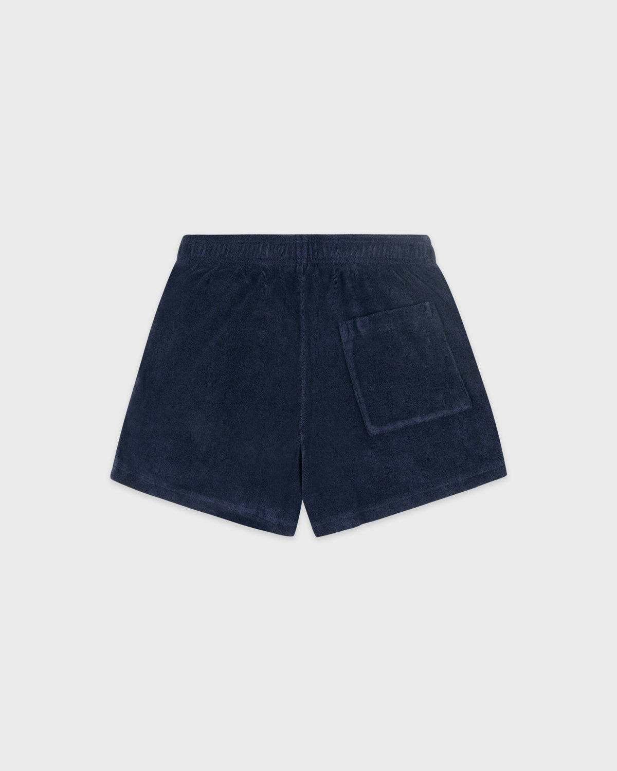 Sporty & Rich Signature Logo Terry Short - Light Navy/White