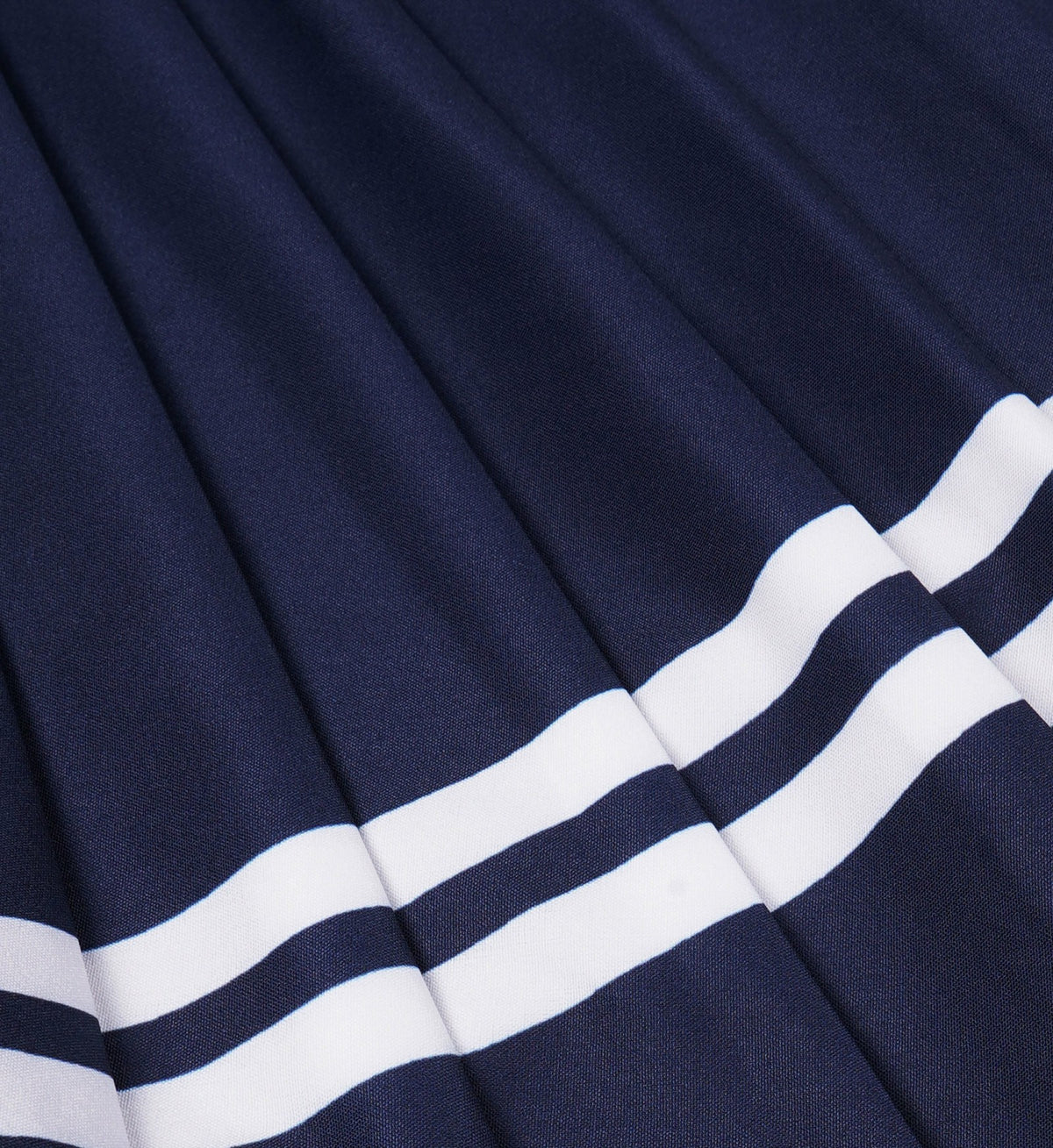 Sporty & Rich Serif Logo Pleated Skirt - Navy/White