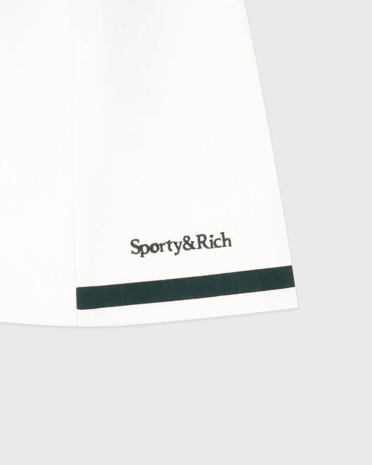 Sporty & Rich Serif Logo Mila Skirt - White/Forest