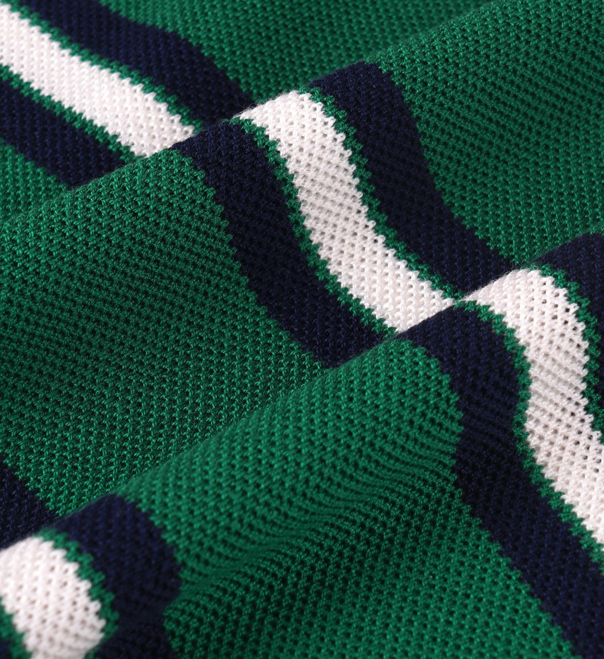 Sporty & Rich Serif Logo Silk Pique Aline Skirt - Alpine/White/Navy