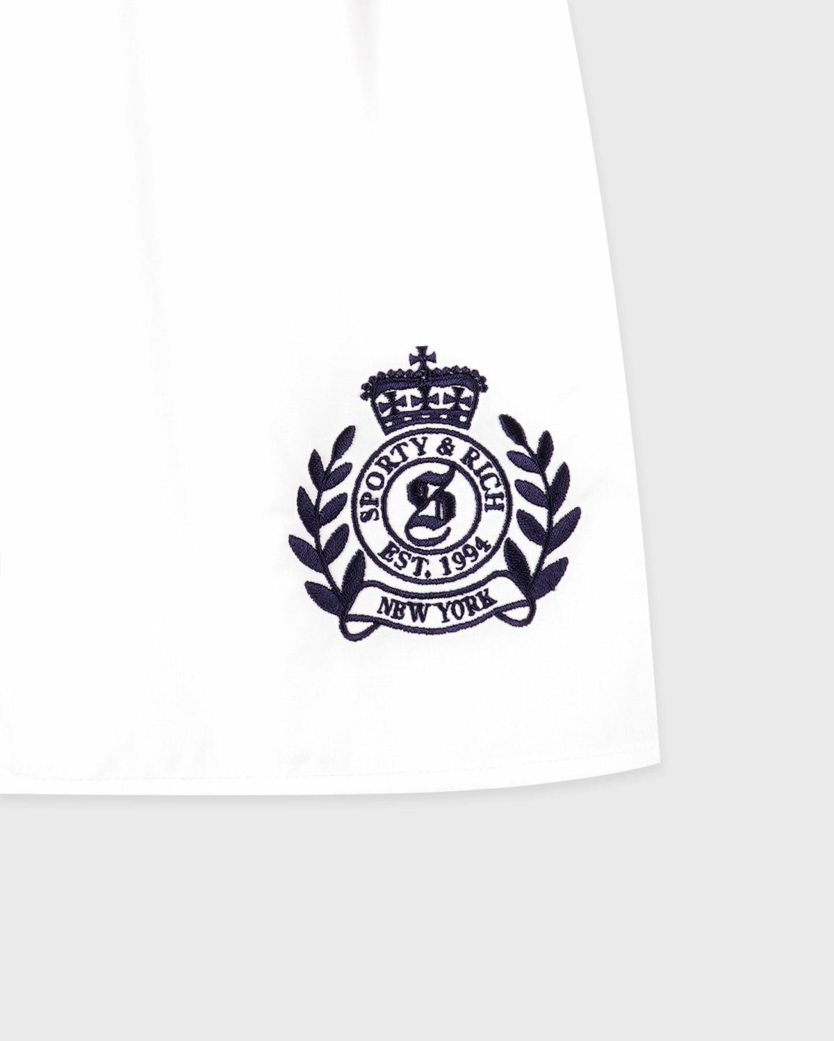 Sporty & Rich NY Crest Mini Boxer - White/Navy