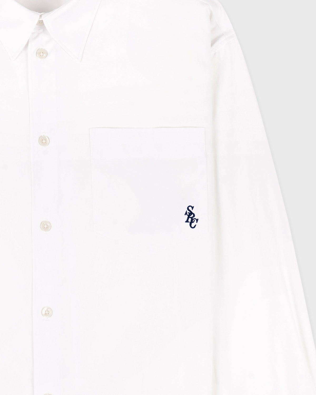 Sporty & Rich SRC Oversized Shirt - White/Navy
