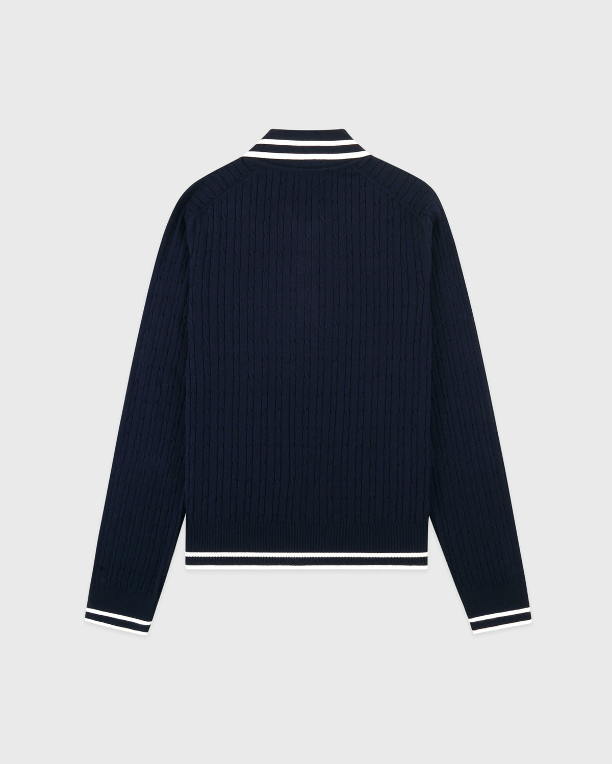 Sporty & Rich SRC Mini Cable LS Polo - Navy/Ecru