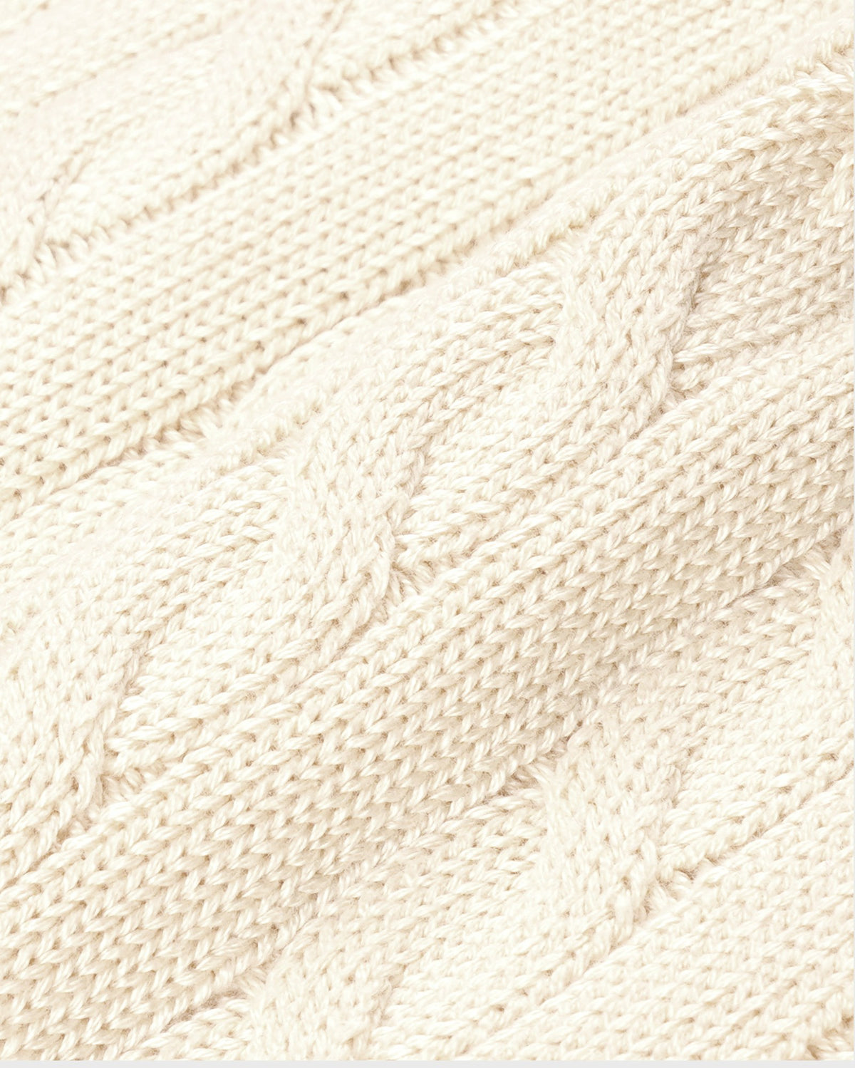 Sporty & Rich SRC Cable Sweater - Ecru