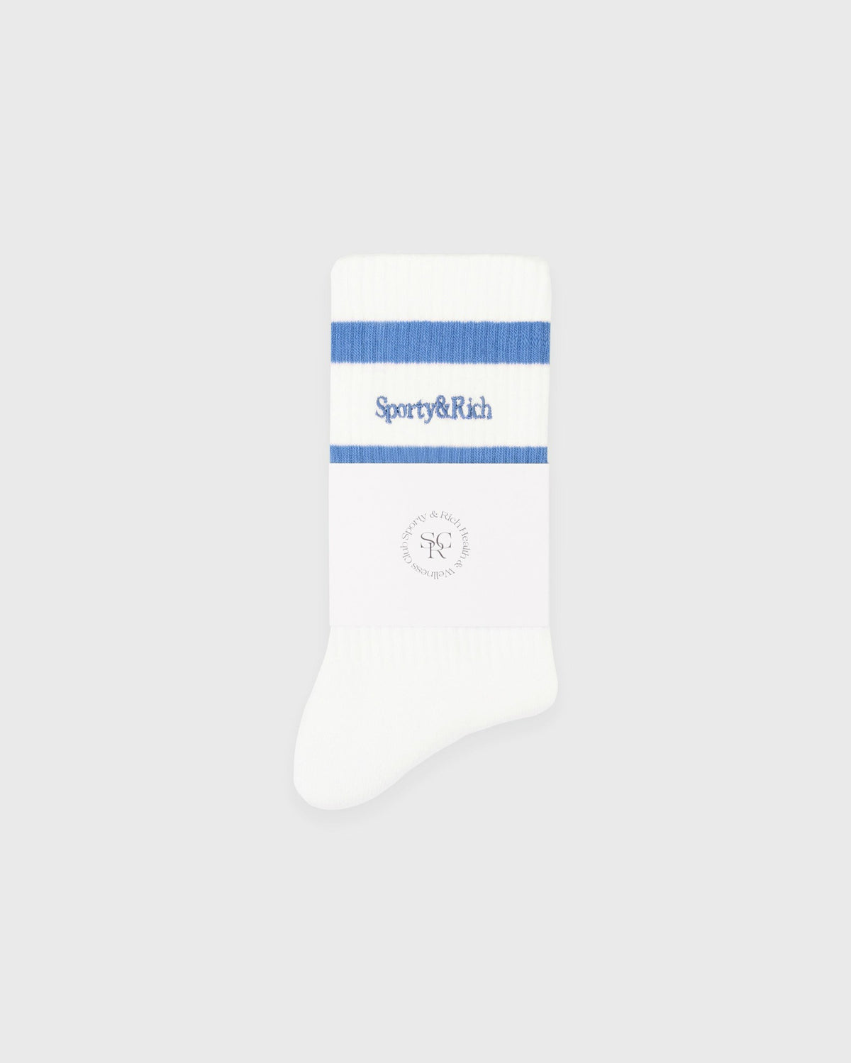 Sporty & Rich Serif Logo Socks - white/softee