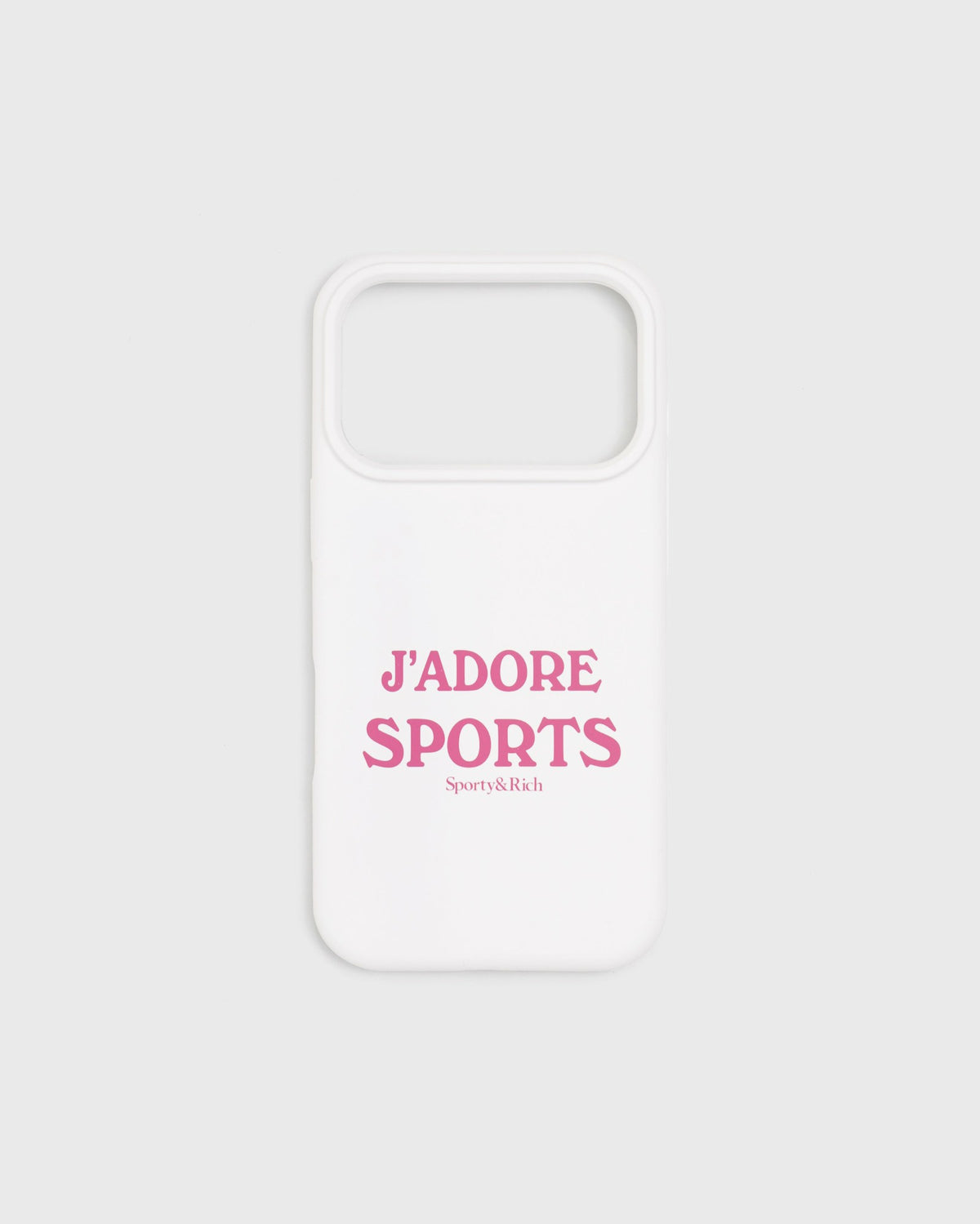 Sporty & Rich J'adore Sports iPhone Case - White/Fuschia