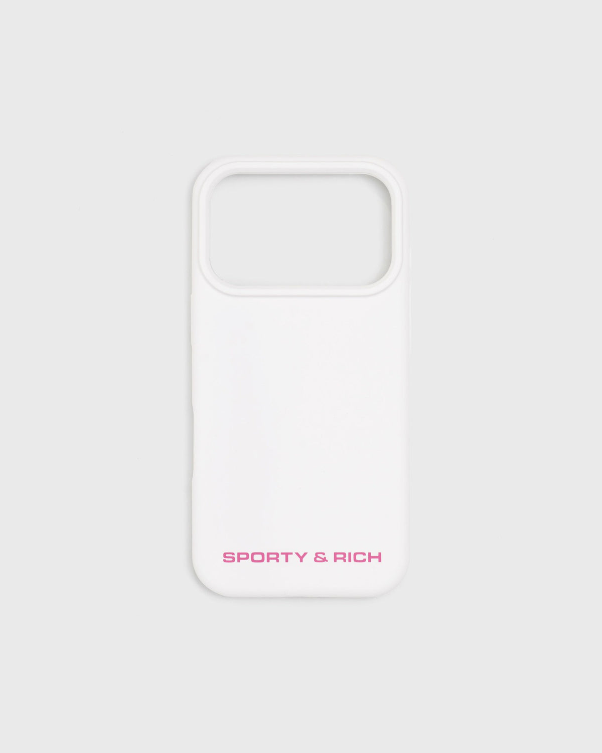 Sporty & Rich Bold Health Logo iPhone Case - White/Fuschia