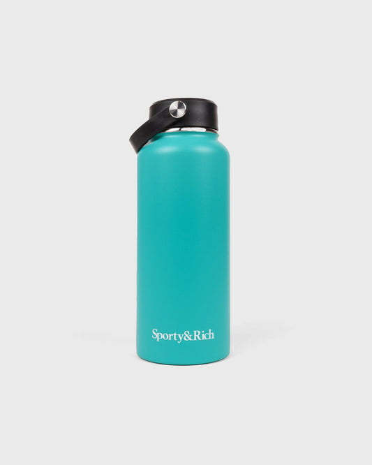 Sporty & Rich Drink More Water Bottle - Amalfi Green/White
