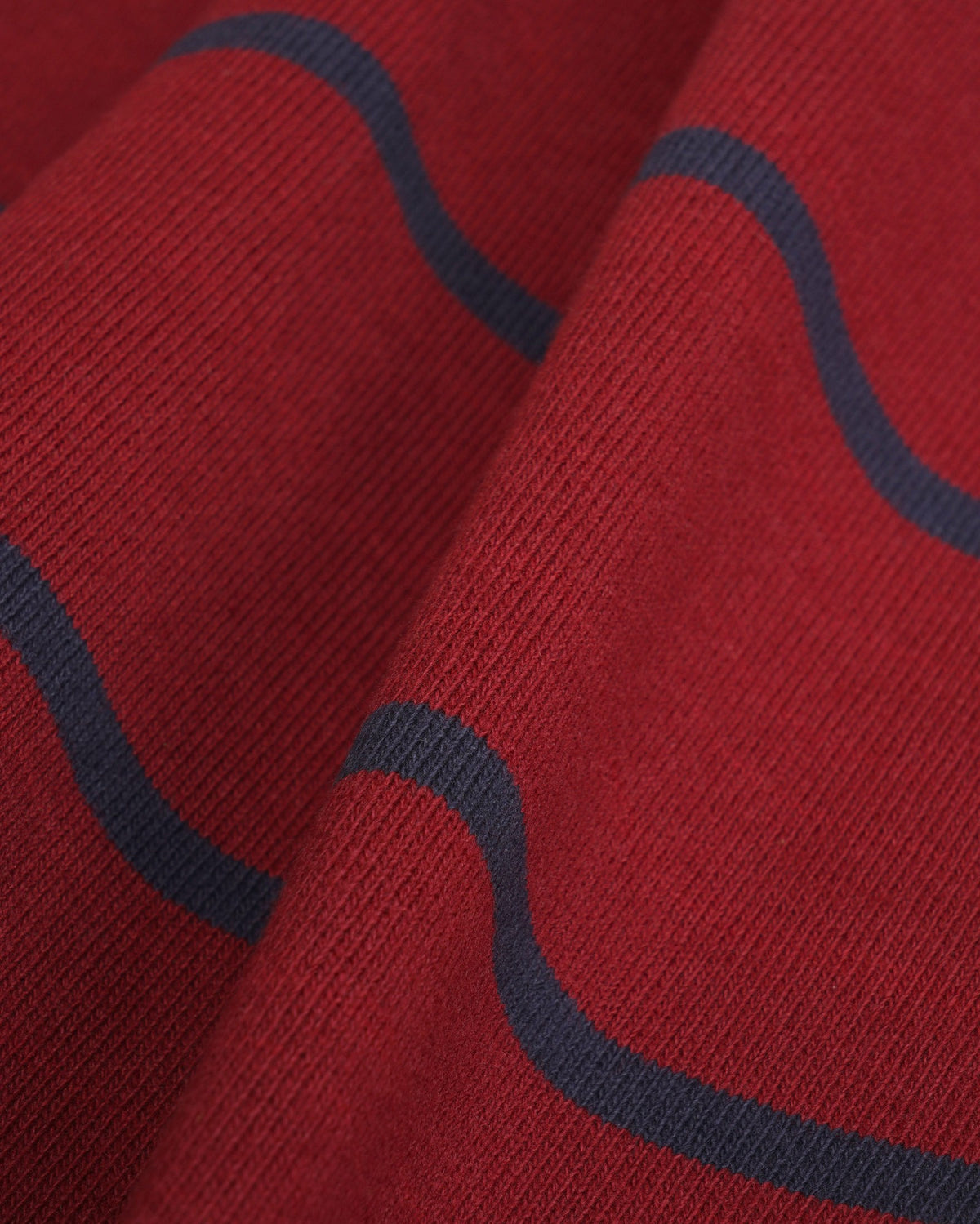 Sporty & Rich Serif Logo Rugby Polo - Merlot/White/Navy