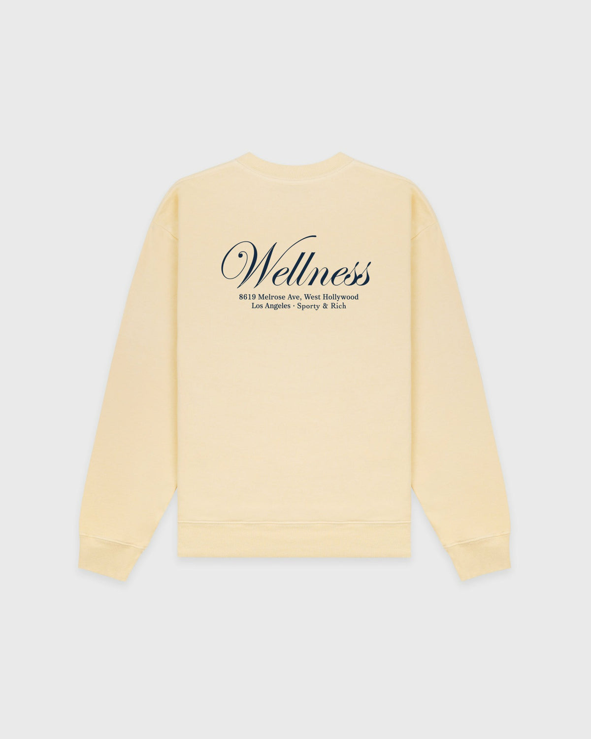 Sporty & Rich Avenue Crewneck - Almond/Navy