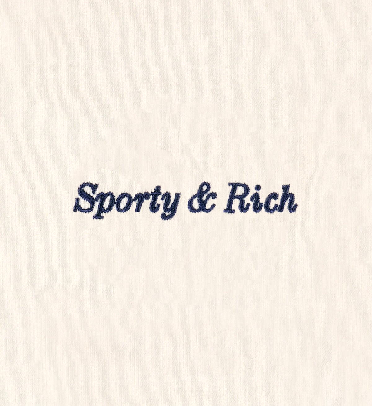 Sporty & Rich Eden Crest Disco Short - Cream/Navy
