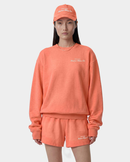 Sporty & Rich H&W Club Crewneck - Flamingo/White