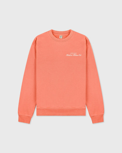 Sporty & Rich H&W Club Crewneck - Flamingo/White