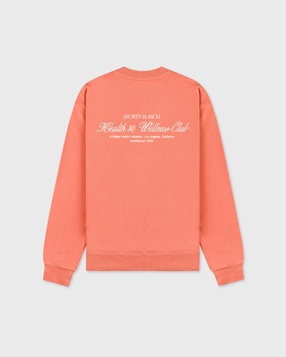 Sporty & Rich H&W Club Crewneck - Flamingo/White
