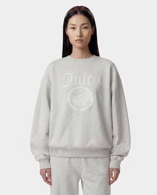 Sporty & Rich Juicy Emblem Crewneck - Heather Gray
