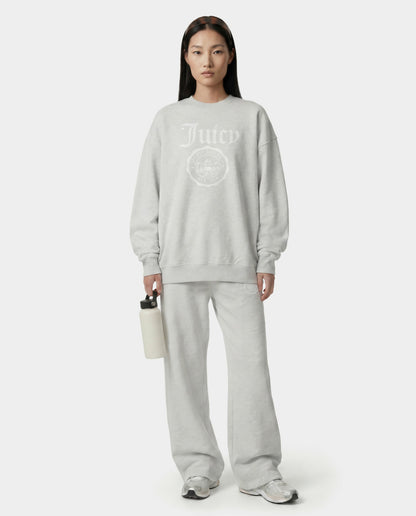 Sporty & Rich Juicy Emblem Crewneck - Heather Gray