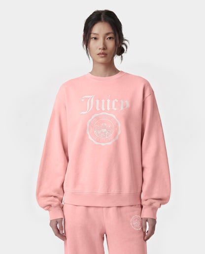Sporty & Rich Juicy Emblem Crewneck - Rose