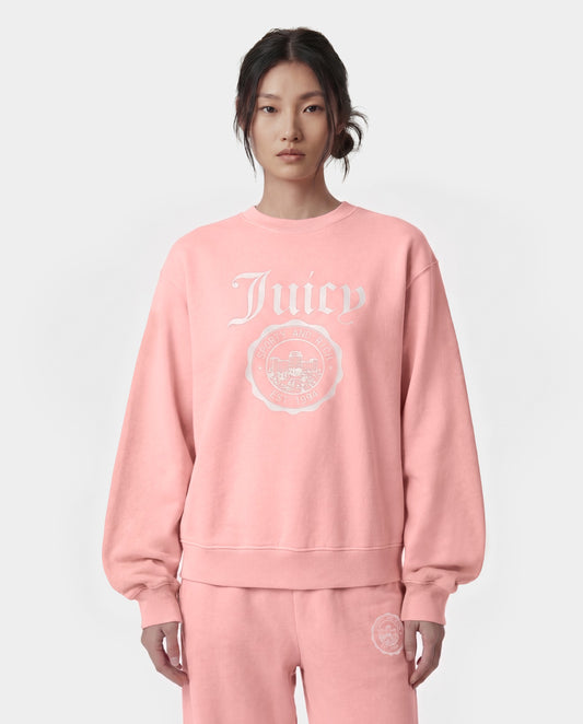 Sporty & Rich Juicy Emblem Crewneck - Rose
