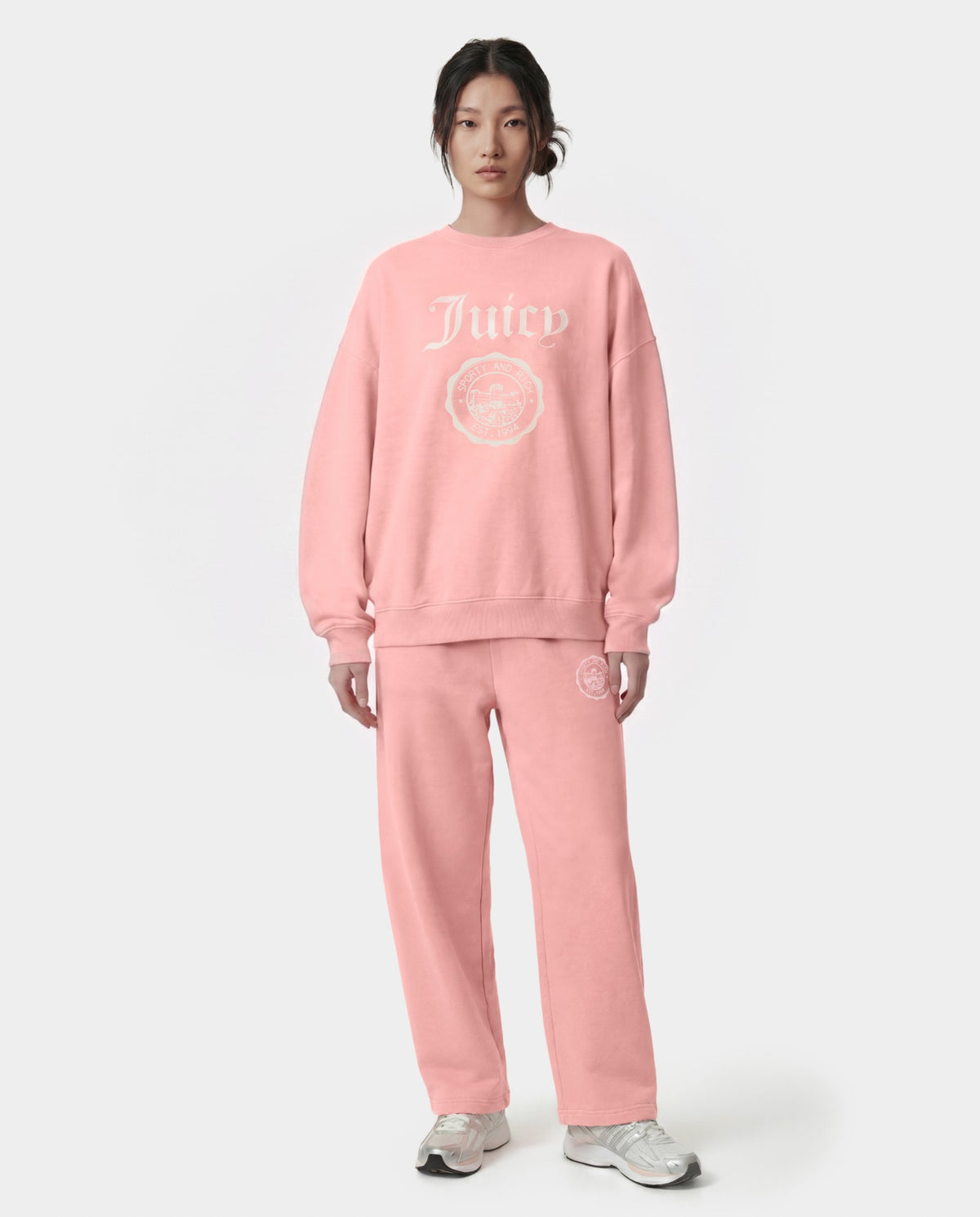 Sporty & Rich Juicy Emblem Crewneck - Rose