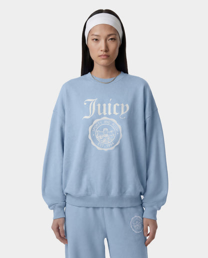 Sporty & Rich Juicy Emblem Crewneck - Sky Blue