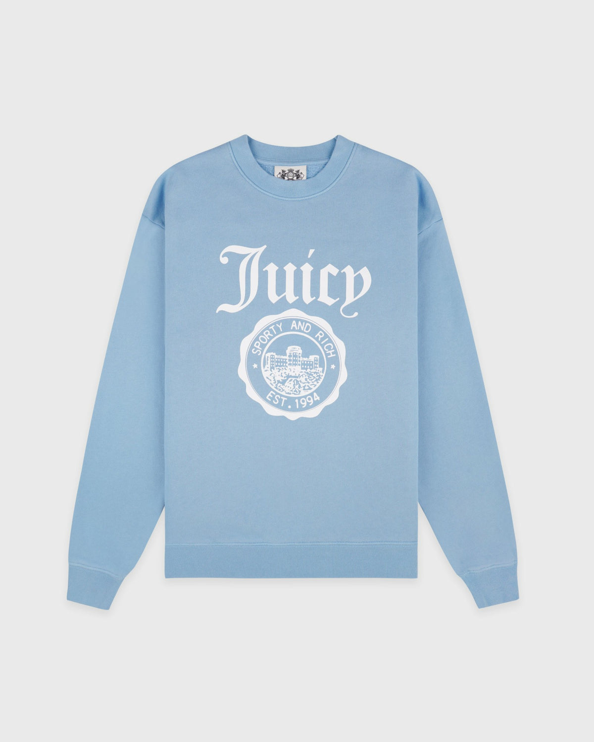 Sporty & Rich Juicy Emblem Crewneck - Sky Blue