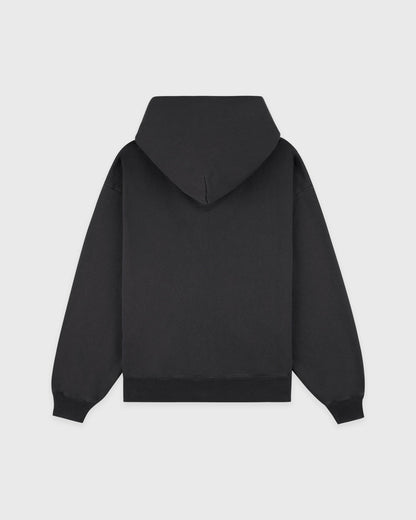 Sporty & Rich Varsity Crest Zip Hoodie - Carbon