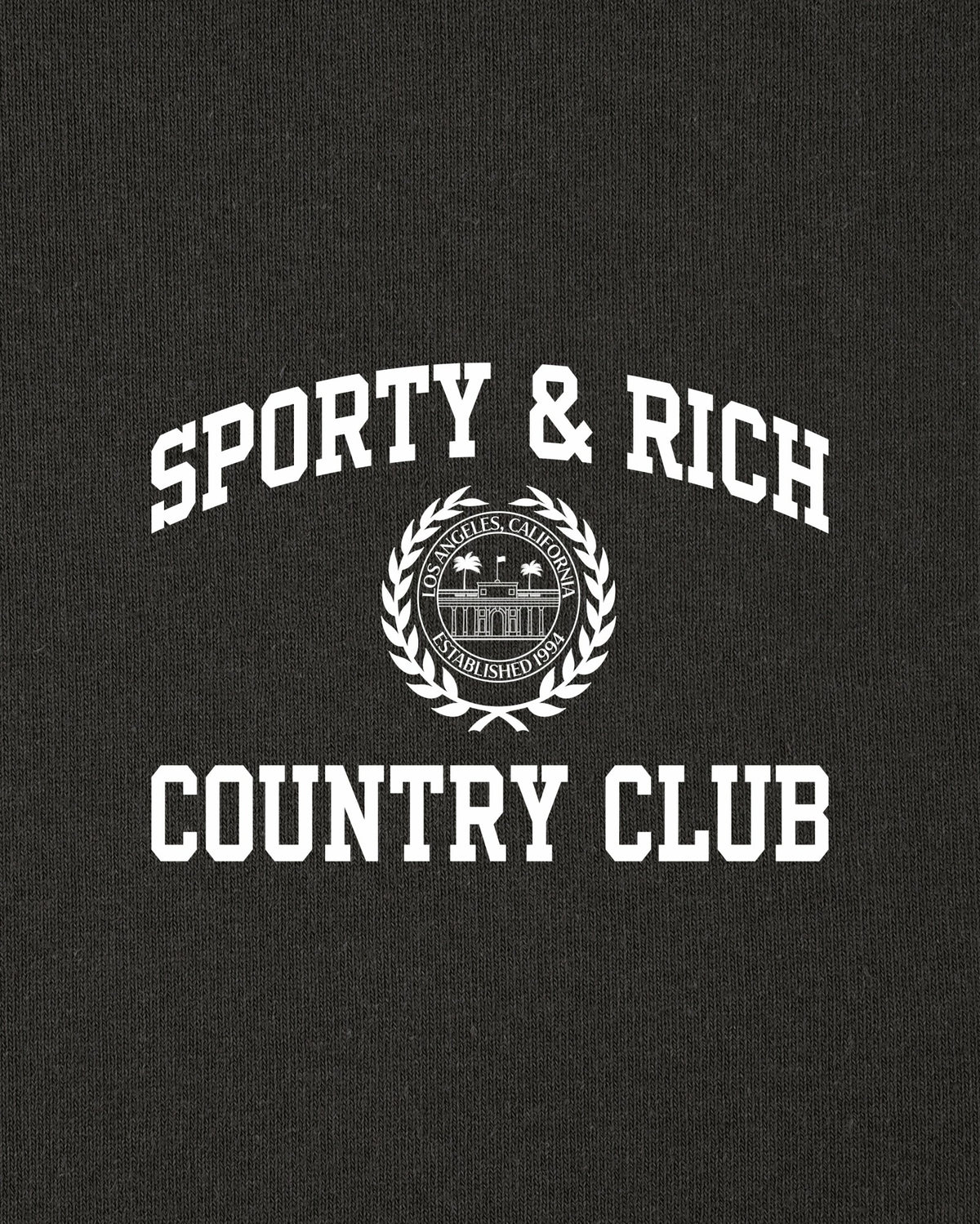 Sporty & Rich Varsity Crest Crewneck - Carbon