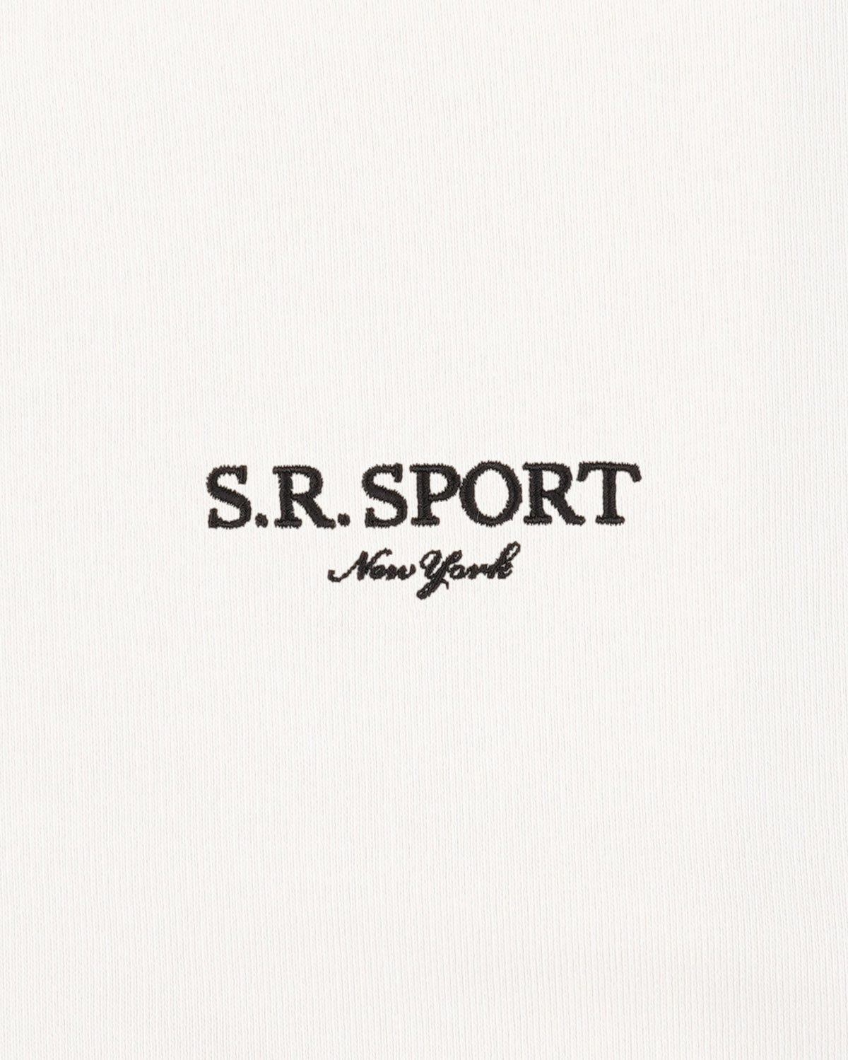 Sporty & Rich SR Sport Embroidered Zip Hoodie - Ecru