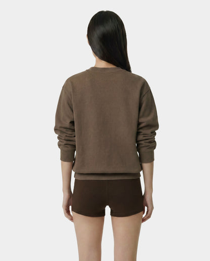 Sporty & Rich H&W Crest Embroidered Crewneck - Sand