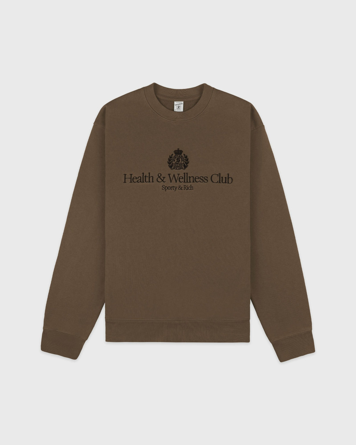 Sporty & Rich H&W Crest Embroidered Crewneck - Sand