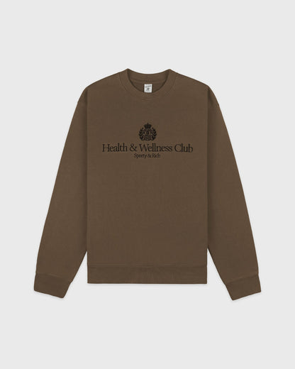 Sporty & Rich H&W Crest Embroidered Crewneck - Sand