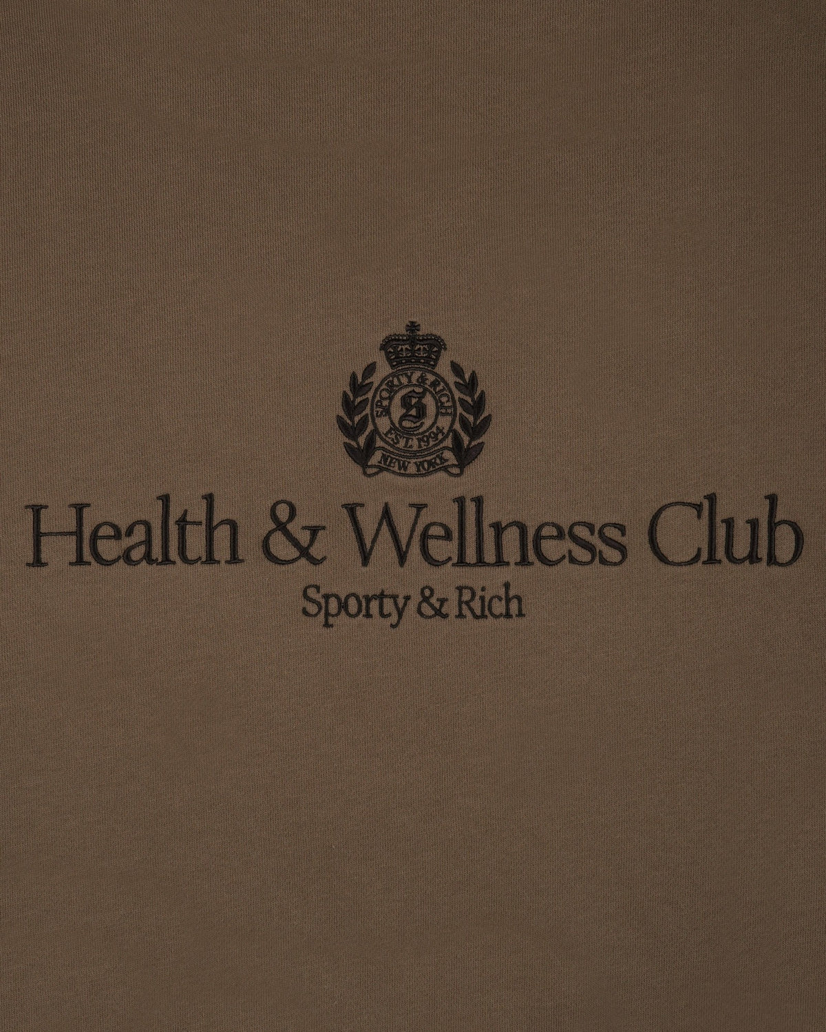 Sporty & Rich H&W Crest Embroidered Crewneck - Sand