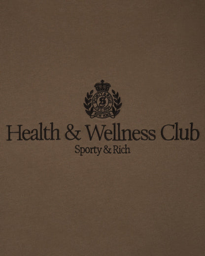 Sporty & Rich H&W Crest Embroidered Crewneck - Sand