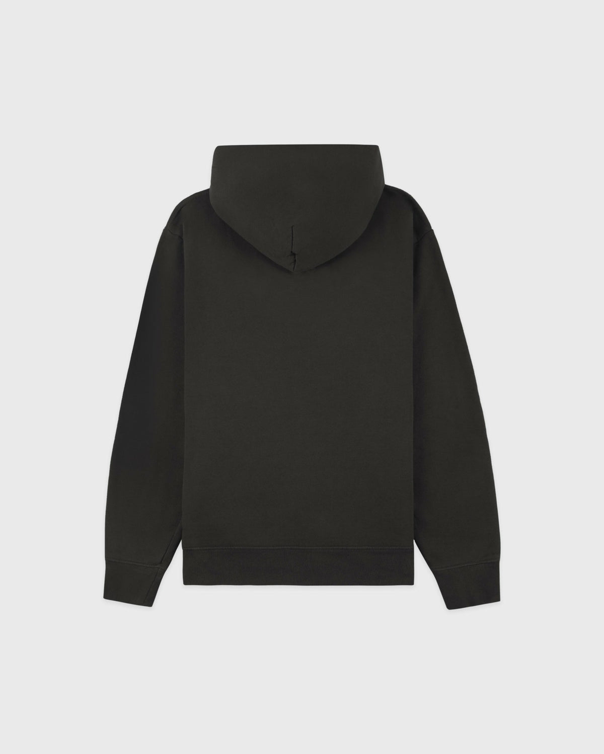 Sporty & Rich Serif Logo Embroidered Hoodie - Faded Black/White