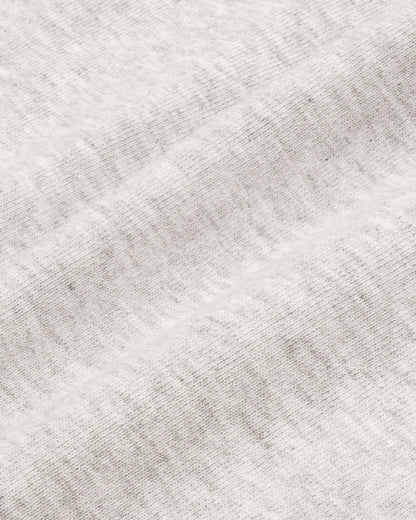 Sporty & Rich Serif Logo Embroidered Zip Hoodie - Heather Gray/Navy