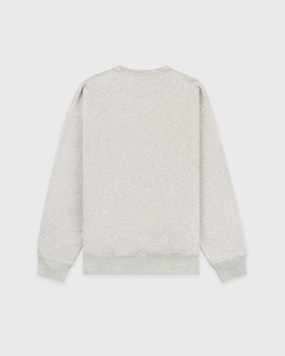 Sporty & Rich Serif Logo Embroidered Crewneck - Heather Gray/Navy