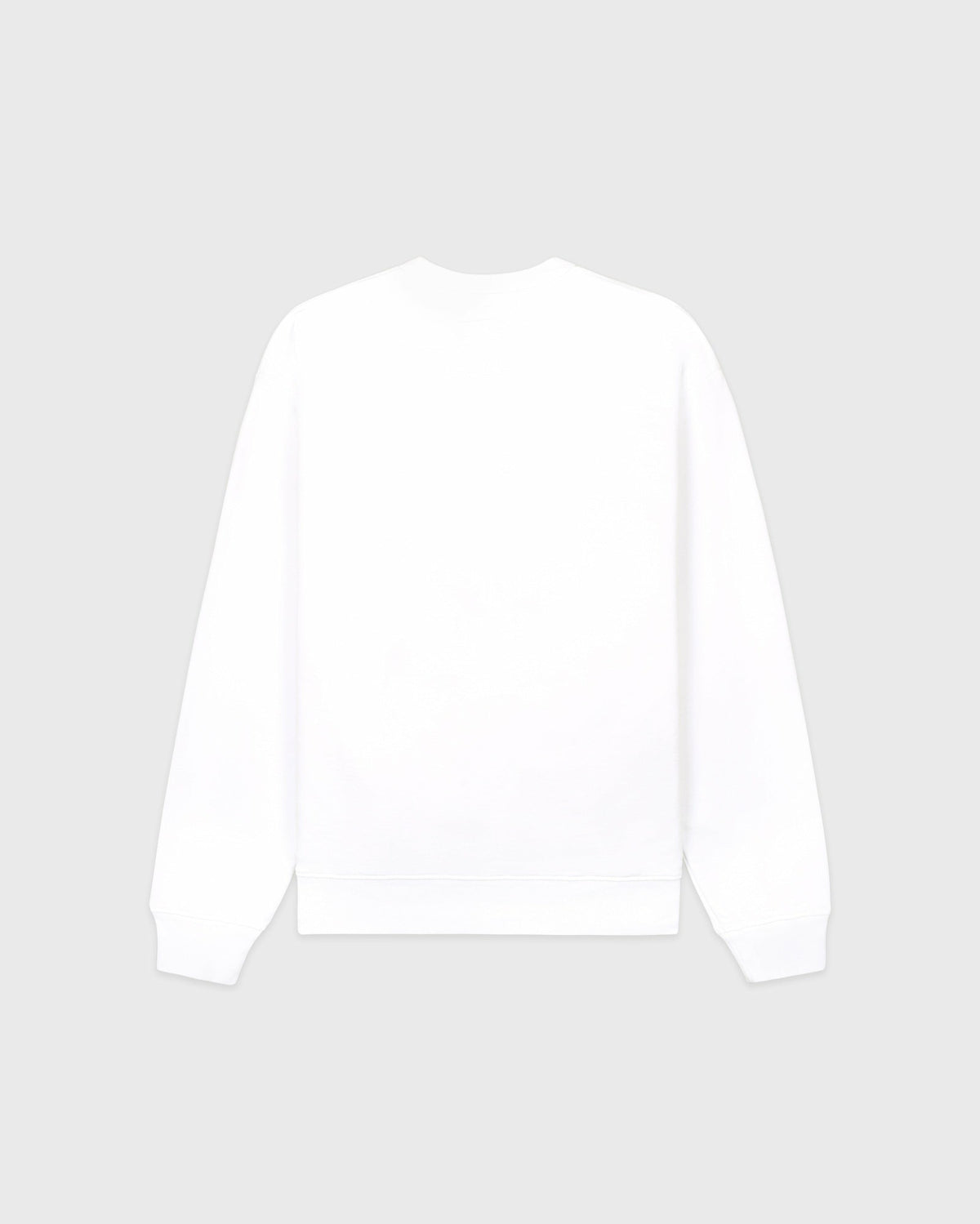 Sporty & Rich Serif Logo Embroidered Crewneck - White/Navy