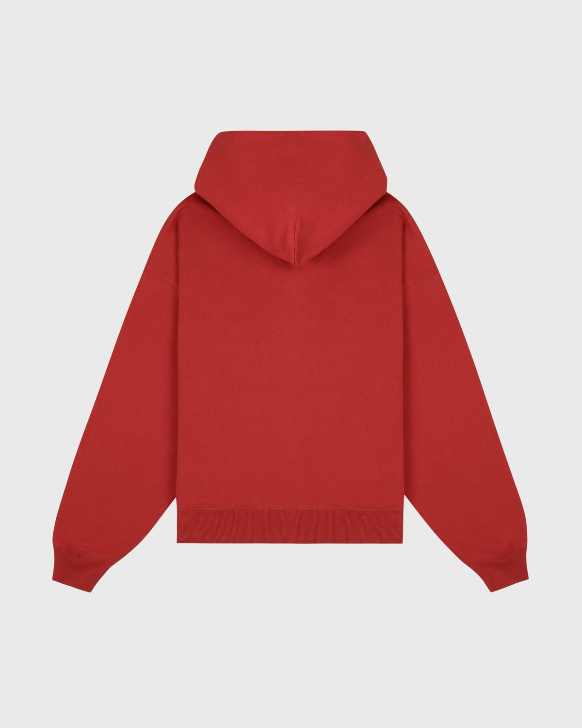 Sporty & Rich Serif Logo Embroidered Zip Hoodie - Faded Merlot/White