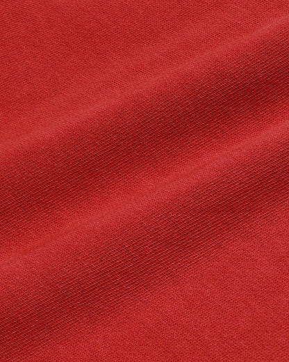 Sporty & Rich Serif Logo Embroidered Zip Hoodie - Faded Merlot/White