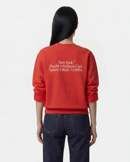 Sporty & Rich Modern Crewneck - Ruby