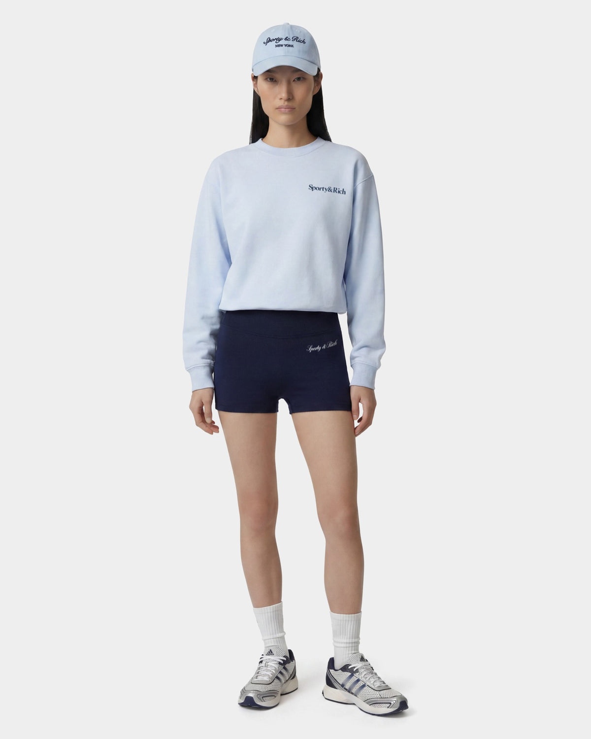 Sporty & Rich Play Tennis Crewneck - Ciel/Navy